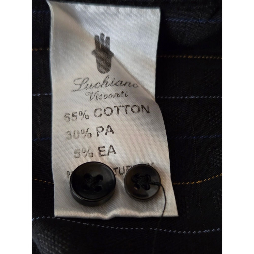 Luchiano Visconti button up shirt Men's size Large Checked Flip Cuff - Picture 9 of 10